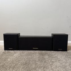 Technics Home Theater Center Channel Speaker and Surround Speakers