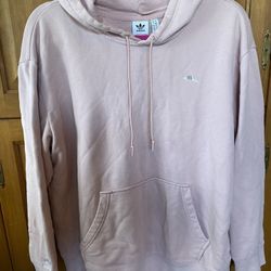 Adidas Women’s Hoodie Sweatshirt Sweater Size L — Embroidered Adidas Slide On Front 
