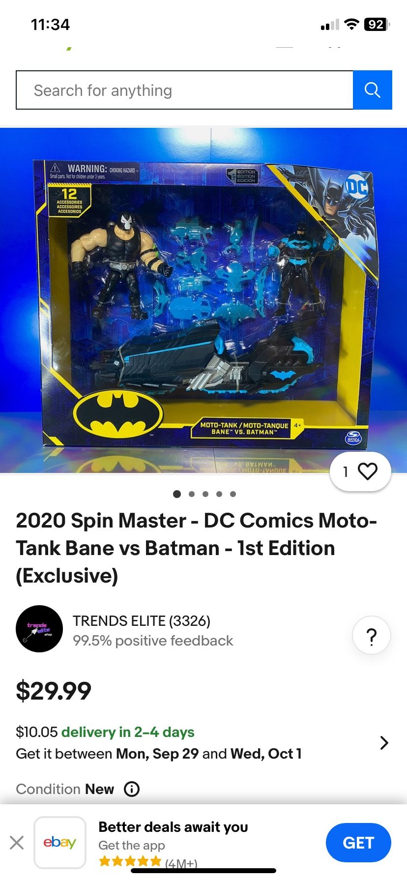 Brand New In Box Moto-tank Bane Vs Batman