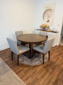 Dining table with four dining table