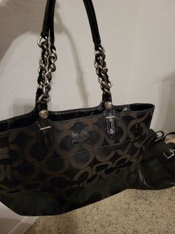 COACH Madison Tribeca Op Art Shoulder Bag