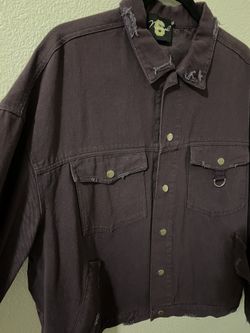 Nokwal Crop Purple Denim Jacket  