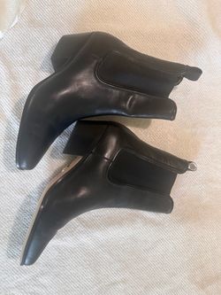 Veronica Beard Black Leather Lara Chelsea Ankle Boots 10M