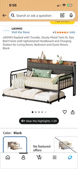 Twin XL bed with trundle
