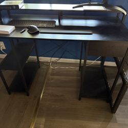 Desk color black, price to sell today