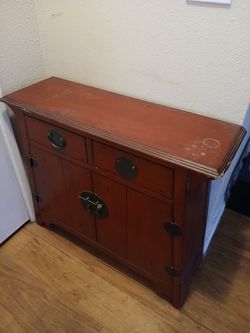 Chinese Style Red Wood Sideboard Cabinet