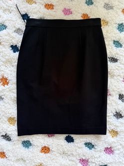 Black Pencil Skirt with Side Full Length Zipper