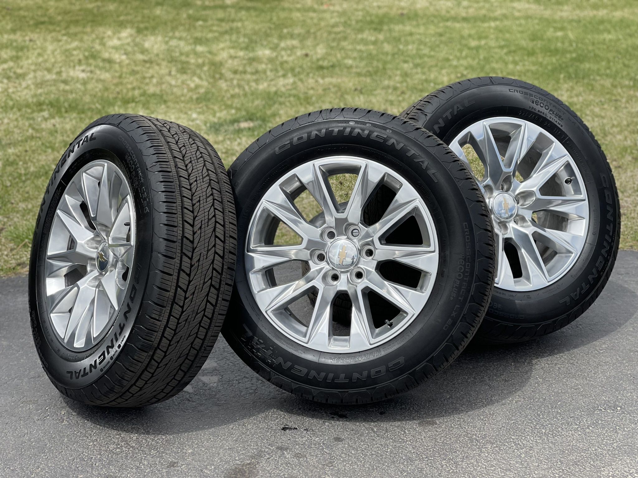 Polished 20” Chevy Silverado wheels 6x5.5 Tahoe LTZ rims GMC Sierra Tires Suburban Avalanche Yukon