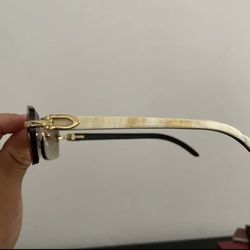 Cartier Glasses White Buffs Sun Glasses