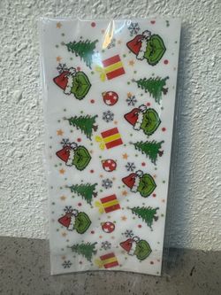 New 9 piece grinch, Uv Dtf stickers