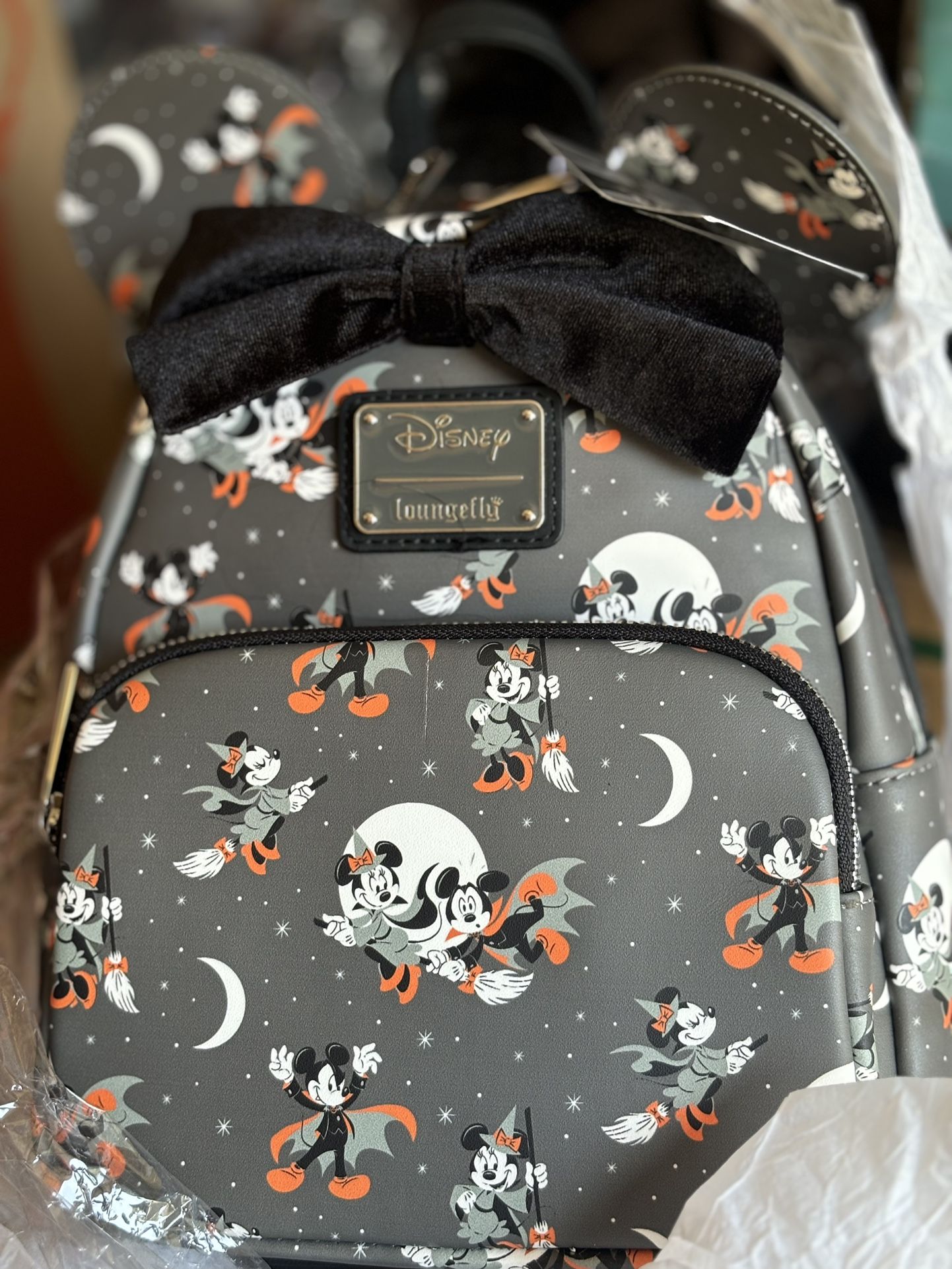 Disney Loungefly Halloween Mickey And Minnie Backpack