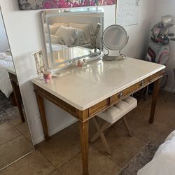 MCM Maple & Marble Desk