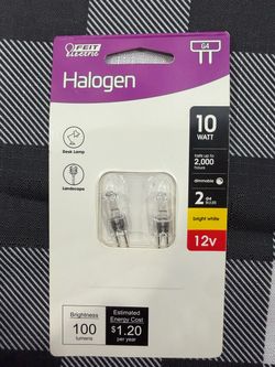 FEIT ELECTRIC 2G4 BULBS 10W 12V BRIGHT WHITE DIMMABLE, 100LUMENS