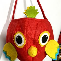 Red Macaw Parrot Trick Or Treat Bucket 