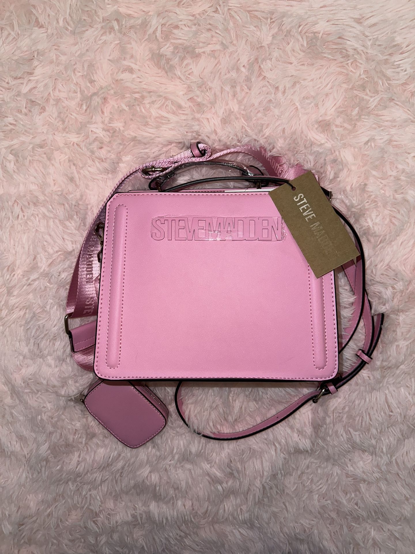 Steve Madden Bevelyn-s Borsa A Tracolla Strutturata In Similpelle, Nera, Elegante Con Custodia Auricolari Inclusa - 2