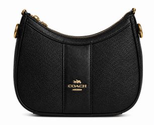 Coach New York Black Leather Hobo Bag