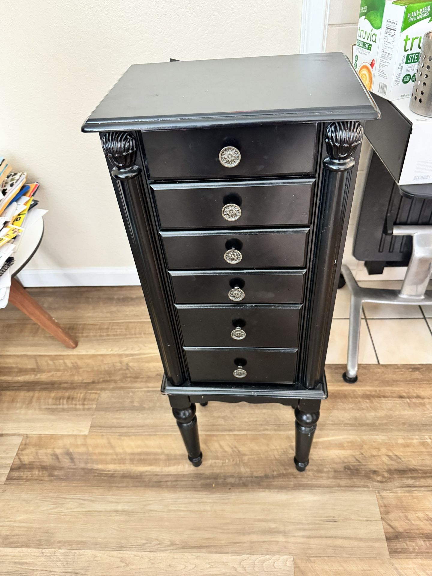 Linon Ashbury Jewelry Armoire - Black