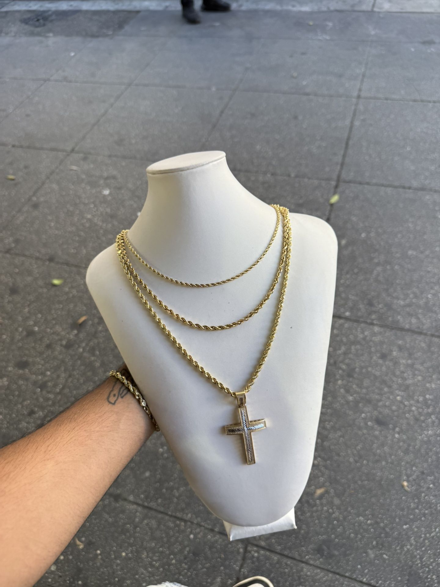 Solid 14k Gold Rope Chain 