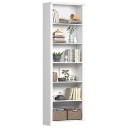 75" Tall Bookshelf & Bookcase, 6-Tier Adjustable Storage Shelves, Book Shelf with Anti-Tipping Device, Floor Standing Modern Display Rack for Living R