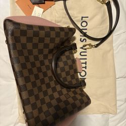 Louis Vuitton Brittany Damier Ebene Shoulder Bag Rose 