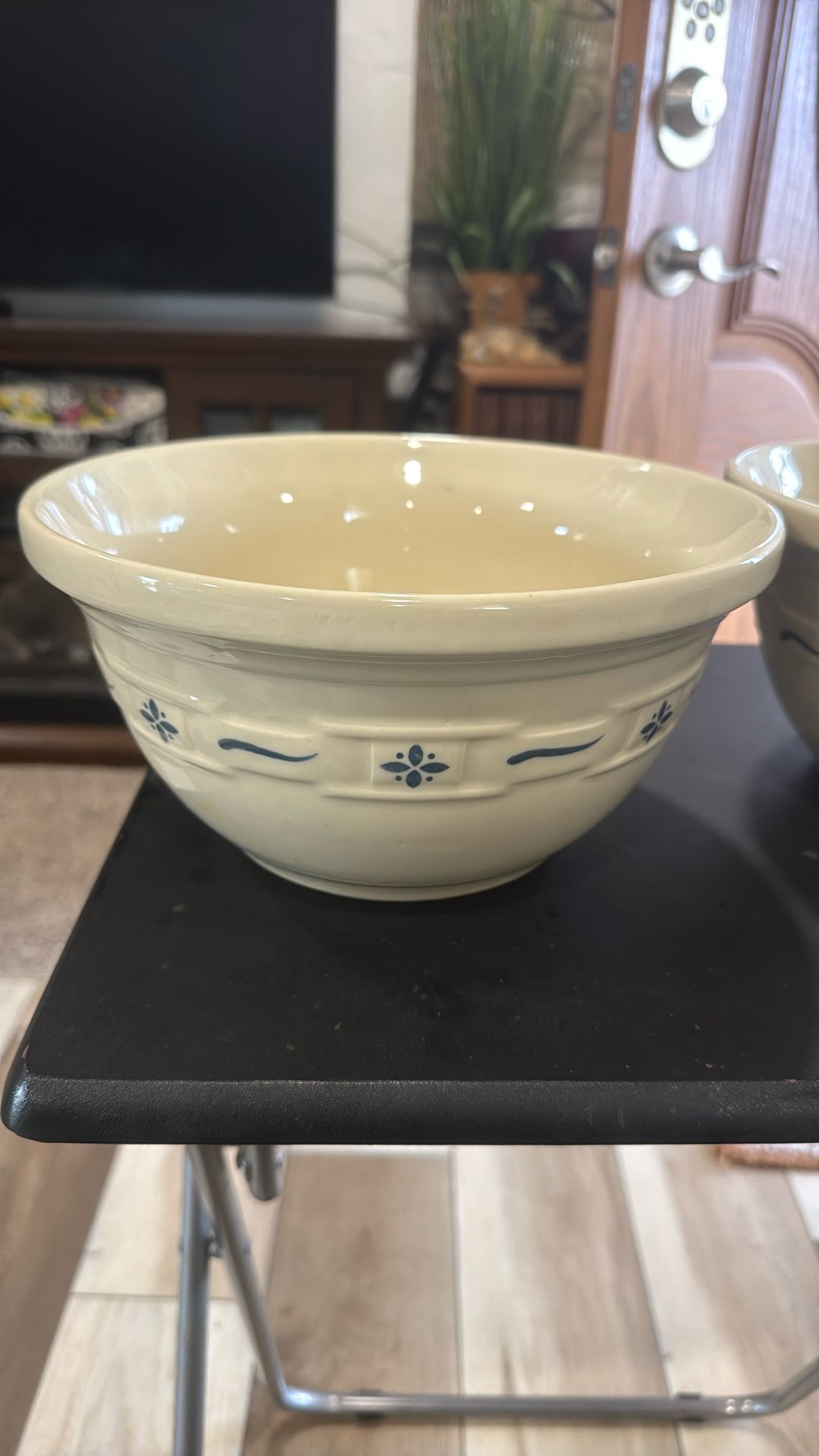 2- 10” Longaberger Mixing Bowls
