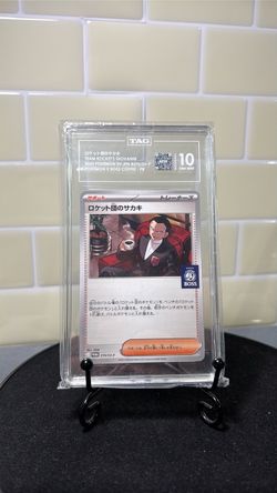 Team Rocket's Giovanni Pokémon Promo Card TAG Graded 10