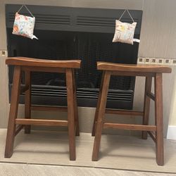 Two Wooden Stools 