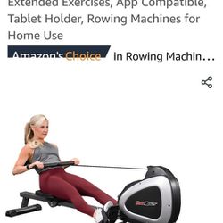 Fitness Reality Magnetic Rowing Machine with Bluetooth Workout Tracking Built-In, Additional Full Body Extended Exercises, App Compatible, Tablet Hold