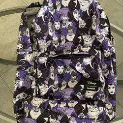 Disney Villains Backpack / Black White Purple / All over print / Loungefly brand Coral Springs 33071