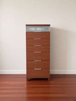 Scan Design Tallboy Dresser / High Chest – Modern Cherry Finish
