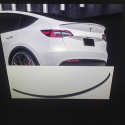 New Carbon Fiber Rear Spoiler Kit For Tesla Model Y 2020-2024 