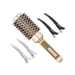 AIMIKE Nano Thermal Ceramic & Ionic Hair Brush with Boar Bristles for Styling