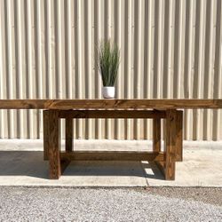 Custom Dining Table Farmhouse Country French Modern Rustic Solid Wood Set Restoration Hardware Insp Bench Hand Built Round Oval Counter Breakfast  