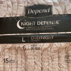 Women Lg Underwear Night Defense 30 Count