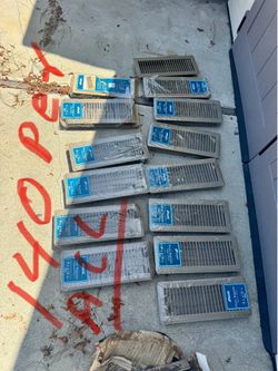 Accord 4-in x 12-in 2-way Steel Brown Floor Register $140 for all 14 pcs