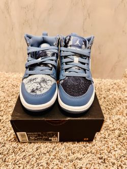Nike air Jordan 1 MID Size 12C (Dutch Blue/White) $125