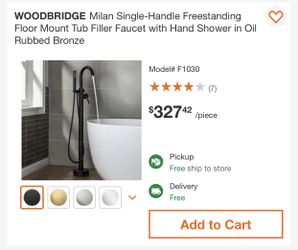 Oil Rubbed Bronze Tub Filler