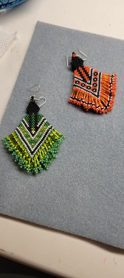 Hand Beaded Earrings 