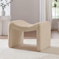Set of 2 Large Footstool Ottoman, Multi-Functional Modern Foot Stool, Sofa Footrest Extra Seating for Living Room, Entryway, Hallways and Bedrooms, La