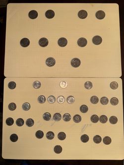 Only 1 dollar coins and half dollar coins from 1(contact info removed)