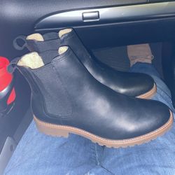 Mens Size 9 Banana Republic Black Leather Boots