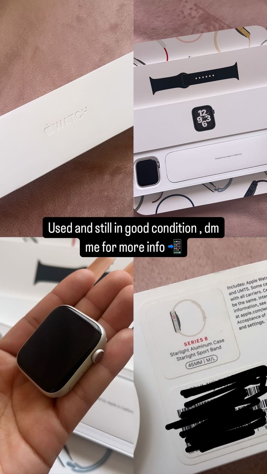 Apple Watch Series 8 45mm Wi Fi + Cellular + GPS