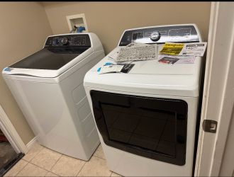 GE profile washer and dryer with steam