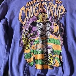 That's A Awful Lot of Cough Syrup Purple Freddy Krueger Pullover Hoodie Men's XL