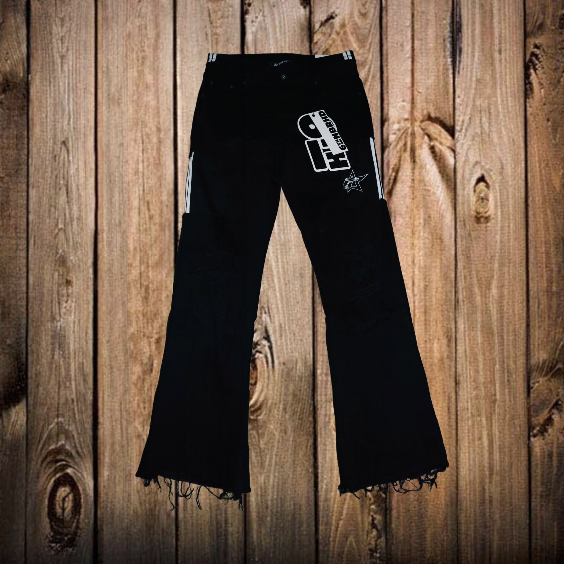 6thNBRHD Distressed Baggy Denim Jeans Pants Streetwear Size 36