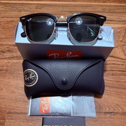 Ray-Ban CLUBMASTER Sunglasses AUTHENTIC 51MM Black
