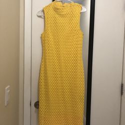 Beautiful Yellow Knee Length Dress 