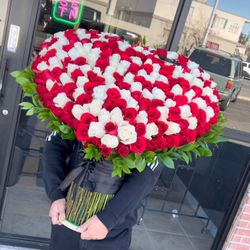 Standing Heart Arrangement Rose Bouquet Ramo 
