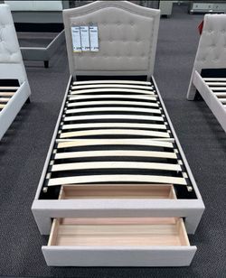 Twin New Storage Bed with nice Mattress Sale