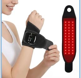 Portable Red Light Therapy for Hands Wrist Massage, 660nm and 850nm Infrared and Near Infrared Light Hand Therapy Equipment with Heat & Vibration for 